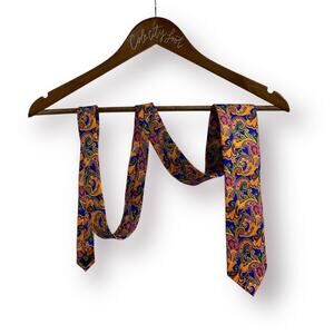 Cape Cod Neckwear Colorful Silk Neck Tie Preppy Whimsy Paisley